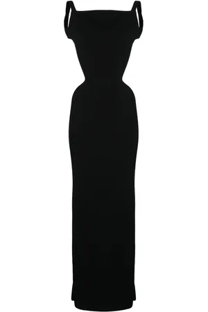 ISABEL SANCHIS Vestido con cuello cuadrado y espalda abierta