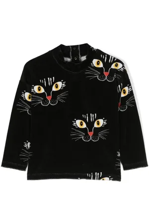 Mini Rodini Top con estampado gráfico y cuello de tortuga