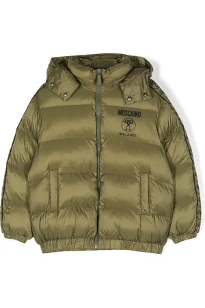 Moschino Chamarra capitonada con logo en relieve
