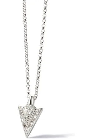 ANNOUSHKA Collar Deco Arrow en oro blanco de 18kt con diamante