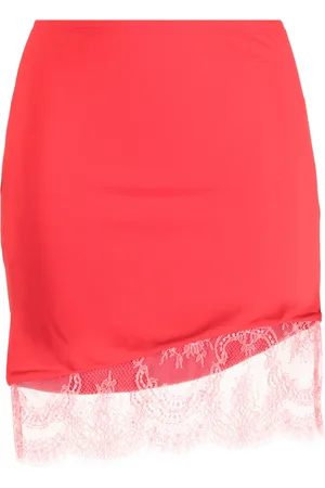 FLEUR DU MAL Falda corta con encaje floral