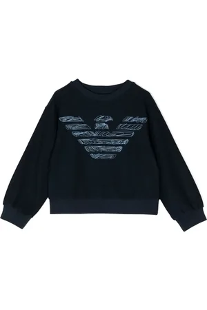 Emporio Armani Sudadera con cuello redondo y logo bordado
