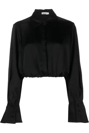 Simkhai Camisa corta con diseño satinado