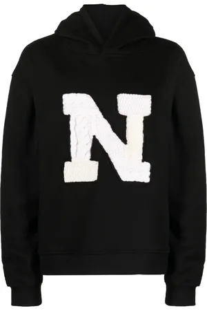 Nahmias Hoodie con parche del logo y diseño patchwork