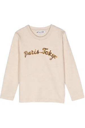 BONPOINT Playera con efecto melange y logo estampado