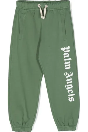 Palm Angels Pants con cordones en la pretina y logo estampado