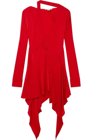 Stella McCartney Vestido con costuras asimétricas y aberturas