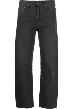 R13 Jeans rectos con motivo de cuadros gingham