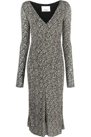 Isabel Marant Vestido midi Laly con motivo abstracto