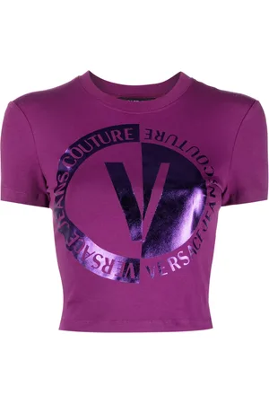 VERSACE Playera corta con logo estampado