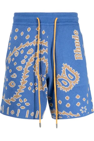 Rhude Shorts deportivos con logo en intarsia