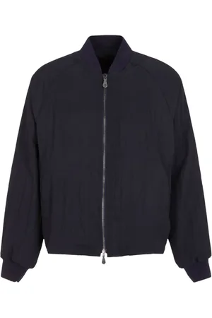 Giorgio Armani Chamarra bomber con cierre y efecto arrugado