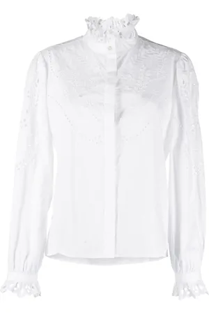 Marant Etoile Blusa con bordado inglés