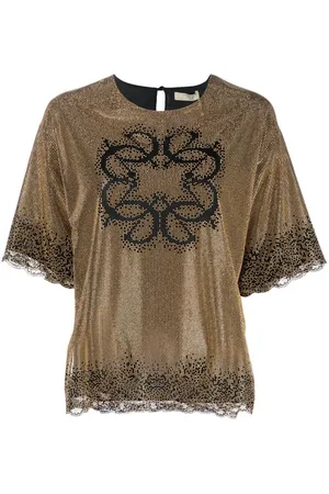 Elie saab Playera manga corta con apliques