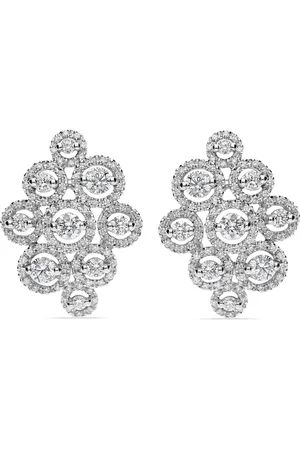 Leo Pizzo Aretes Crops en oro blanco de 18kt con diamantes