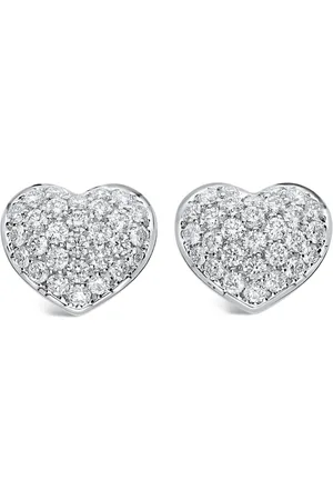 Leo Pizzo Aretes Amore en oro blanco de 18kt con diamantes