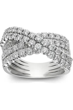 Leo Pizzo Anillo Waves en oro blanco de 18kt con diamantes