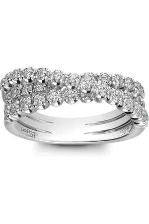 Leo Pizzo Anillo Waves en oro blanco de 18kt con diamantes
