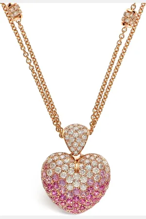Leo Pizzo Collar Amore en oro rosa de 18kt con diamantes y zafiros