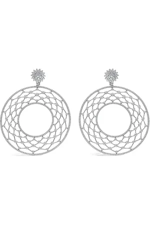 Leo Pizzo Aretes Merletti en oro blanco de 18kt con diamante