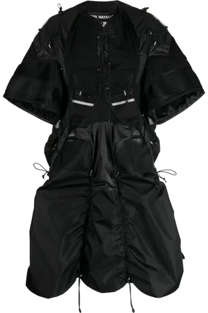 JUNYA WATANABE Vestido midi con detalle fruncido y cordones