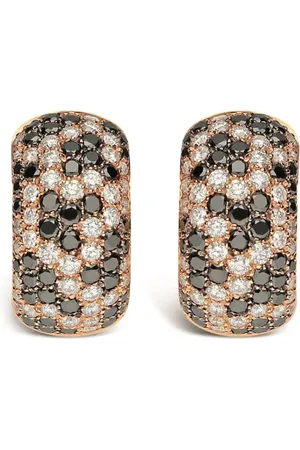 Leo Pizzo Aretes Leopard en oro rosa de 18kt con diamantes