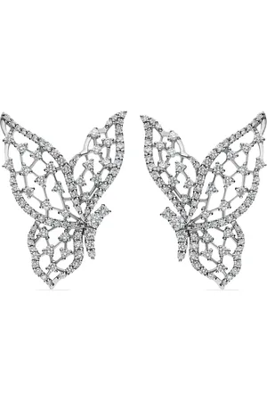 Leo Pizzo Aretes Light Wings en oro blanco de 18kt con diamantes