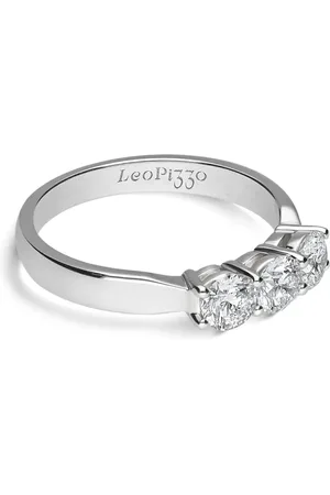 Leo Pizzo Anillo Trilogy en oro blanco de 18kt con diamante
