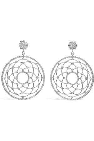 Leo Pizzo Aretes Merletti en oro blanco de 18kt con diamante
