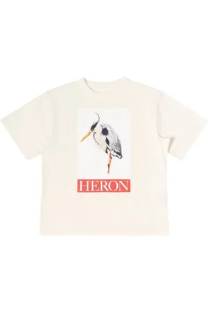 Heron Preston Playera con motivo de pájaro y logo estampado