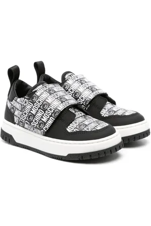 Moschino Tenis con cierre autoadherente y logo estampado