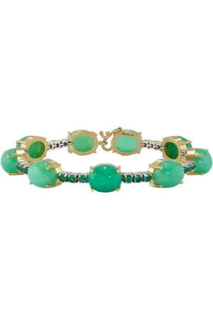 Irene Neuwirth Pulsera Tennis en oro amarillo de 18kt con esmeraldas