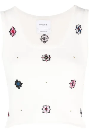 Barrie Top tejido corto con motivo floral