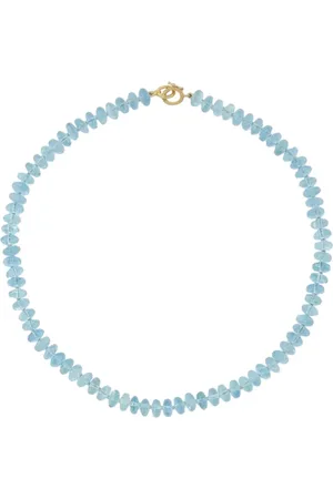 Irene Neuwirth Collar Beaded Candy en oro amarillo de 18kt con aguamarina