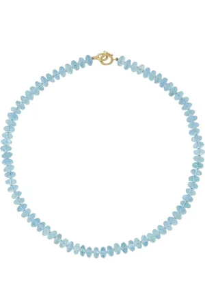 Irene Neuwirth Collar Beaded Candy en oro amarillo de 18kt con aguamarina