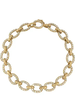 Irene Neuwirth Pulsera mediana ovalada en oro amarillo de 18kt con diamante