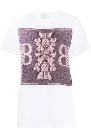 Barrie Playera de cachemira oversize con parche del logo
