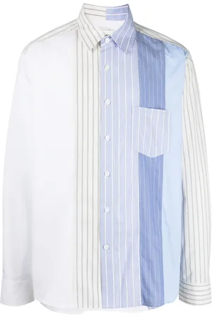 Feng Chen Wang Camisa con paneles estampados de rayas