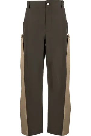 Feng Chen Wang Pantalones rectos con diseño de dos tonos