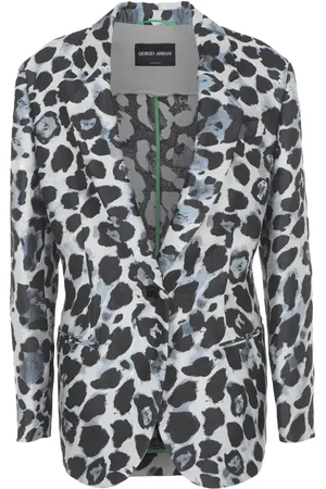 Giorgio Armani Blazer con botones y motivo de leopardo