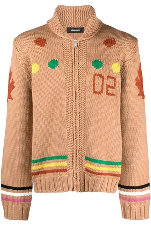Dsquared2 Cárdigan tejido de intarsia con cierre