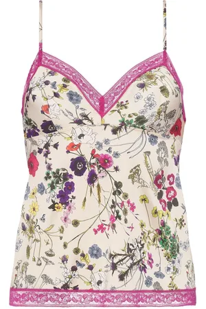 ERES Top con tirantes finos y estampado floral