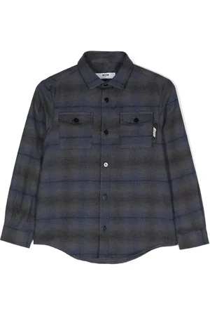 Msgm Camisa con cuadros estampados