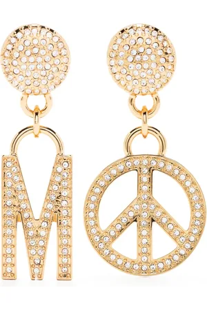 Moschino Aretes con detalles de cristal