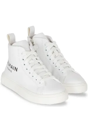 Balmain Tenis con agujetas y logo estampado