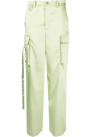 Patrizia Pepe Pantalones cargo con diseño ancho y con efecto satinado