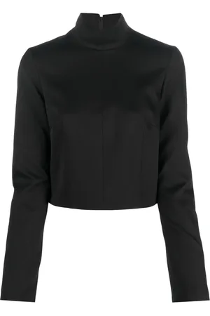Maison Margiela Blusa corta con cuello de tortuga