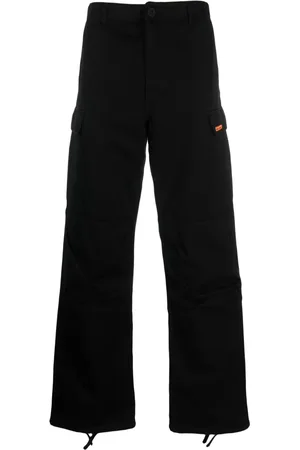 Heron Preston Pantalones anchos con etiqueta del logo