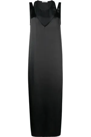Gauchere Vestido midi de seda con capas