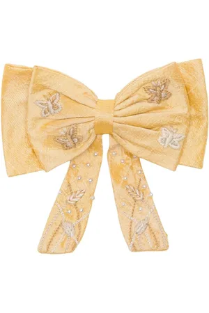 SHATHA ESSA Broche para el cabello en forma de lazo con diseño bordado